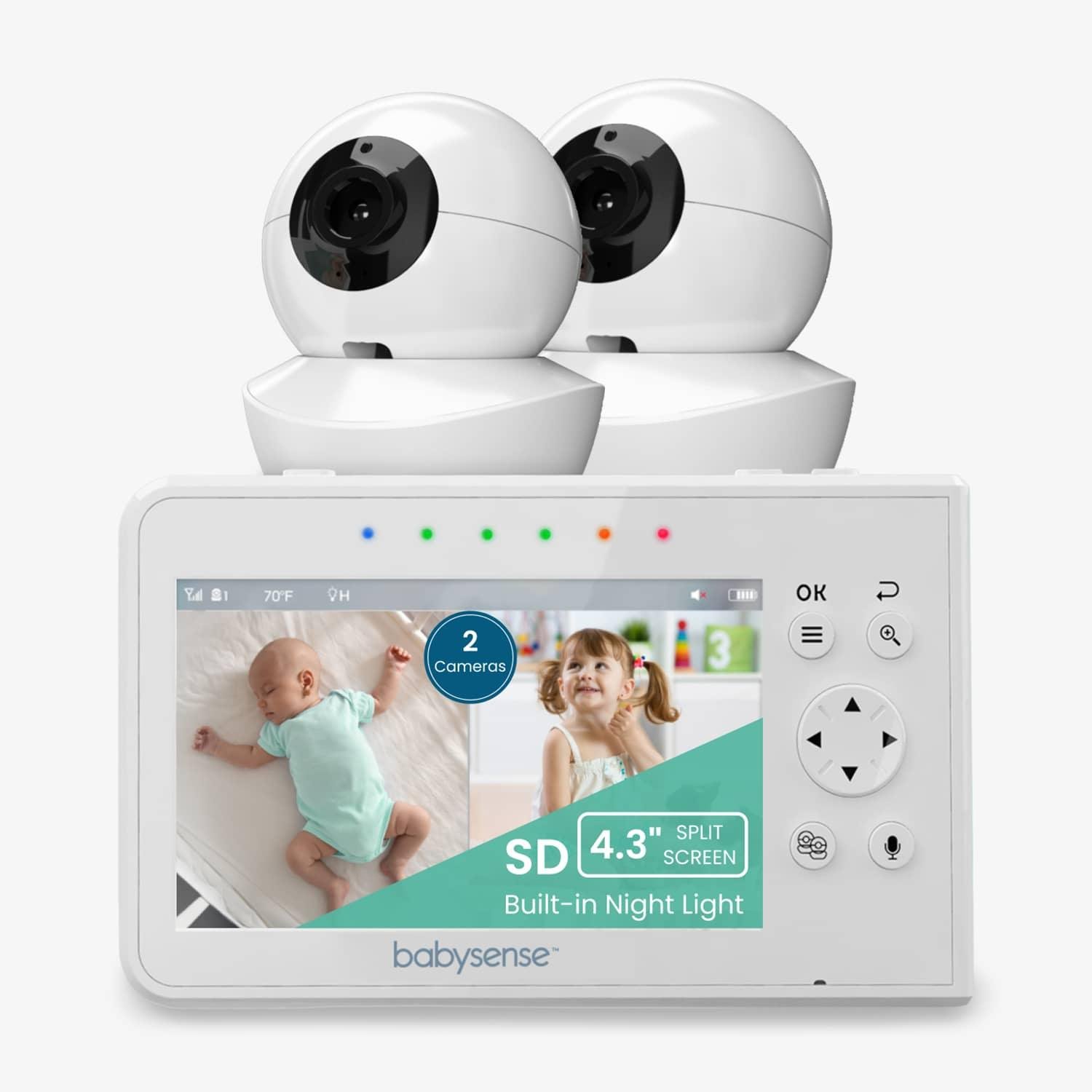 Babysense V43: Video Baby Monitor with 2 Cameras, Non Wifi, Split Screen & Night Light Machine 1 Babysense V43: Video Baby Monitor with 2 Cameras, Non Wifi, Split Screen & Night Light Machine